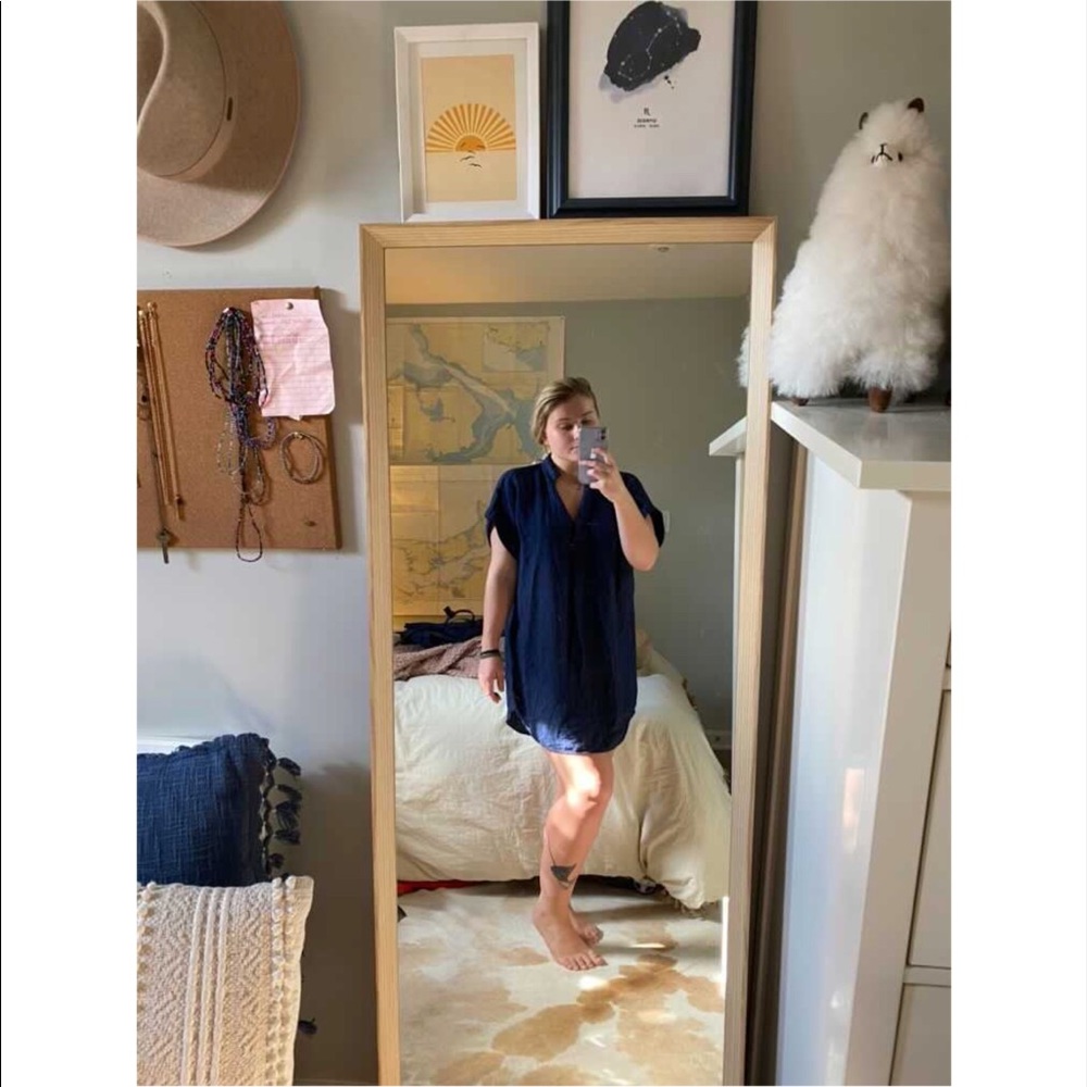 Navy tunic dress - so cute